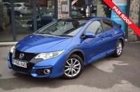USED 2015 65 HONDA CIVIC 1.6 i-DTEC SR Hatchback 5dr Diesel Manual Euro 6 (s/s) (120 ps) &pound;0 Road Tax Reversing Camera Euro 6