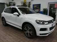USED 2013 VOLKSWAGEN TOUAREG 3.0 TDI V6 BlueMotion Tech R-Line SUV 5dr Diesel Tiptronic 4WD Euro 5 (s/s) (204 ps) SAT NAV SUNROOF HEATED LEATHER INTERIOR PARKING SENSORS EXCELLENT SERVICE HISTORY 11 SERVICES TO 86, 426 MILES