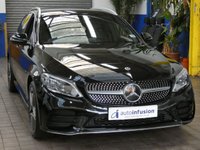 USED 2020 70 MERCEDES-BENZ C-CLASS 2.0 C300e 13.5kWh AMG Line Edition Estate 5dr Petrol Plug-in Hybrid G-Tronic+ Euro 6 (s/s) (320 ps) SAT NAV HEATED LEATHER INTERIOR REAR VIEW CAMERA CRUISE CONTROL PARKING SENSOR 1 OWNER MERCEDES SERVICE HISTORY WARRANTY