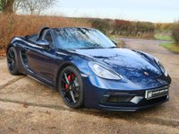USED 2018 18 PORSCHE 718 BOXSTER 2.5T GTS Convertible 2dr Petrol PDK Euro 6 (s/s) (365 ps) FULL PORSCHE HISTORY, PORSCHE WARRANTY TO MARCH 2026, BOSE, PASM, CHRONO, SPORTS EXHAUST, CAR PLAY MIRRORLINK, PDK, HEATED SEATS, NIGHT BLUE PAINTWORK