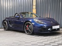 USED 2018 18 PORSCHE 718 BOXSTER 2.5T GTS Convertible 2dr Petrol PDK Euro 6 (s/s) (365 ps) FULL PORSCHE HISTORY, PORSCHE WARRANTY TO MARCH 2026, BOSE, PASM, CHRONO, SPORTS EXHAUST, CAR PLAY MIRRORLINK, PDK, HEATED SEATS, NIGHT BLUE PAINTWORK