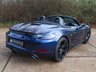 USED 2018 18 PORSCHE 718 BOXSTER 2.5T GTS Convertible 2dr Petrol PDK Euro 6 (s/s) (365 ps) FULL PORSCHE HISTORY, PORSCHE WARRANTY TO MARCH 2026, BOSE, PASM, CHRONO, SPORTS EXHAUST, CAR PLAY MIRRORLINK, PDK, HEATED SEATS, NIGHT BLUE PAINTWORK
