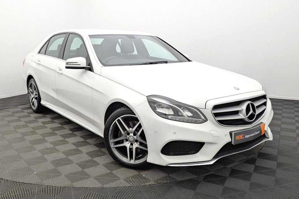 USED 2014 14 MERCEDES-BENZ E-CLASS 2.1 E220 CDI AMG Sport Saloon 4dr Diesel G-Tronic+ Euro 5 (s/s) (170 ps) Sat Nav Part Leather