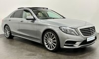 USED 2014 14 MERCEDES-BENZ S-CLASS 3.0 S350 V6 BlueTEC AMG Line Saloon 4dr Diesel G-Tronic+ Euro 6 (s/s) (258 ps) Striking Palladium Silver, Silk Beige / Espresso Leather, 20" Multi Spoke AMG Alloys, Electric Sliding Glass Sunroof, Wood and Leather Trimmed Steering Wheel, Soft Close Doors