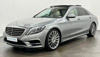 USED 2014 14 MERCEDES-BENZ S-CLASS 3.0 S350 V6 BlueTEC AMG Line Saloon 4dr Diesel G-Tronic+ Euro 6 (s/s) (258 ps) Striking Palladium Silver, Silk Beige / Espresso Leather, 20" Multi Spoke AMG Alloys, Electric Sliding Glass Sunroof, Wood and Leather Trimmed Steering Wheel, Soft Close Doors
