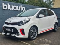 USED 2019 68 KIA PICANTO 1.0 T-GDi GT-Line Hatchback 5dr Petrol Manual Euro 6 (99 bhp) Apple Carplay & Android Auto, Rear Camera, Rear Sensors, Voice Control, Black & Red Faux Leather