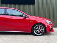 USED 2016 MERCEDES-BENZ A CLASS 2.0 A45 AMG (Premium) Hatchback 5dr Petrol SpdS DCT 4MATIC Euro 6 (s/s) (381 ps) PAN ROOF SPORTS SEATS CAR PLAY