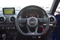 USED 2020 20 AUDI S3 2.0 TFSI Black Edition Sportback 5dr Petrol S Tronic quattro Euro 6 (s/s) (300 ps) DIGITAL DASH / ARA BLUE / B&O