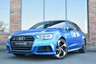 USED 2020 20 AUDI S3 2.0 TFSI Black Edition Sportback 5dr Petrol S Tronic quattro Euro 6 (s/s) (300 ps) DIGITAL DASH / ARA BLUE / B&O