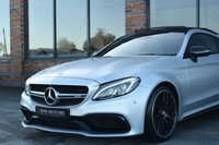 USED 2018 18 MERCEDES-BENZ C-CLASS 4.0 C63 V8 BiTurbo AMG S (Premium) Coupe 2dr Petrol SpdS MCT Euro 6 (s/s) (510 ps) MAGNO SILVER / 360 CAM / FMBSH