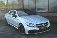 USED 2018 18 MERCEDES-BENZ C-CLASS 4.0 C63 V8 BiTurbo AMG S (Premium) Coupe 2dr Petrol SpdS MCT Euro 6 (s/s) (510 ps) MAGNO SILVER / 360 CAM / FMBSH