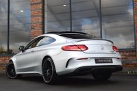 USED 2018 18 MERCEDES-BENZ C-CLASS 4.0 C63 V8 BiTurbo AMG S (Premium) Coupe 2dr Petrol SpdS MCT Euro 6 (s/s) (510 ps) MAGNO SILVER / 360 CAM / FMBSH