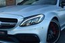 USED 2018 18 MERCEDES-BENZ C-CLASS 4.0 C63 V8 BiTurbo AMG S (Premium) Coupe 2dr Petrol SpdS MCT Euro 6 (s/s) (510 ps) MAGNO SILVER / 360 CAM / FMBSH