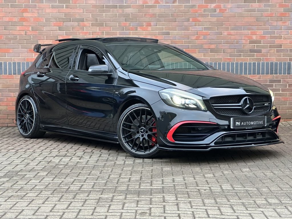 USED 2016 MERCEDES-BENZ A-CLASS 2.0 A45 AMG Hatchback 5dr Petrol SpdS DCT 4MATIC Euro 6 (s/s) (360 ps) PAN ROOF|AERO PACK|NIGHT PACK
