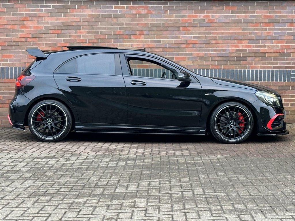 USED 2016 MERCEDES-BENZ A-CLASS 2.0 A45 AMG Hatchback 5dr Petrol SpdS DCT 4MATIC Euro 6 (s/s) (360 ps) PAN ROOF|AERO PACK|NIGHT PACK