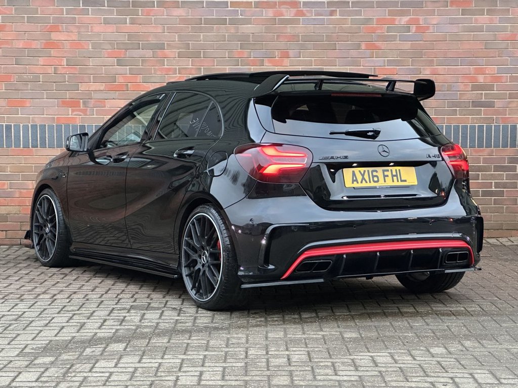 USED 2016 MERCEDES-BENZ A-CLASS 2.0 A45 AMG Hatchback 5dr Petrol SpdS DCT 4MATIC Euro 6 (s/s) (360 ps) PAN ROOF|AERO PACK|NIGHT PACK