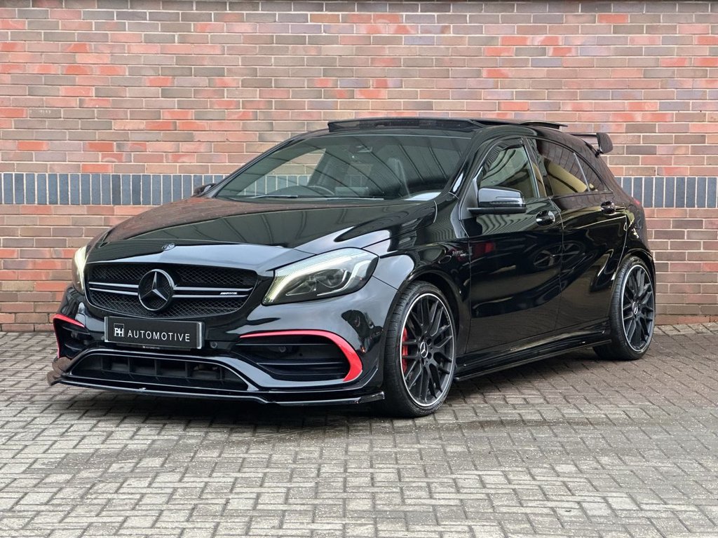 USED 2016 MERCEDES-BENZ A-CLASS 2.0 A45 AMG Hatchback 5dr Petrol SpdS DCT 4MATIC Euro 6 (s/s) (360 ps) PAN ROOF|AERO PACK|NIGHT PACK