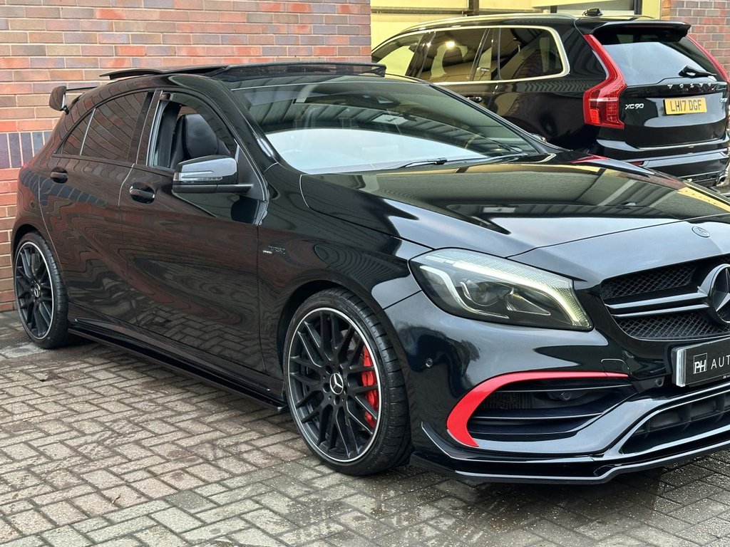 USED 2016 MERCEDES-BENZ A-CLASS 2.0 A45 AMG Hatchback 5dr Petrol SpdS DCT 4MATIC Euro 6 (s/s) (360 ps) PAN ROOF|AERO PACK|NIGHT PACK