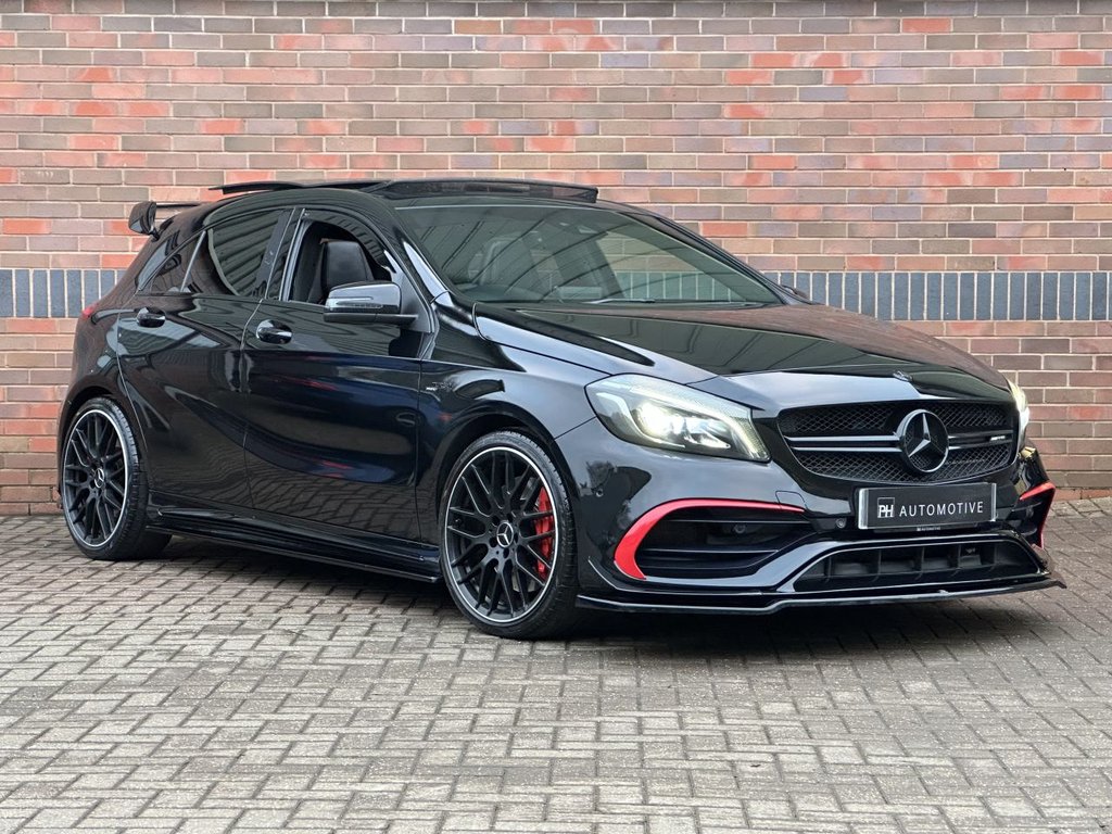 USED 2016 MERCEDES-BENZ A-CLASS 2.0 A45 AMG Hatchback 5dr Petrol SpdS DCT 4MATIC Euro 6 (s/s) (360 ps) PAN ROOF|AERO PACK|NIGHT PACK
