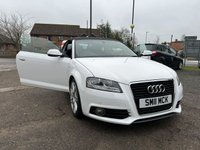 USED 2011 11 AUDI A3 CABRIOLET 2.0 TDI S line Convertible 2dr Diesel S Tronic Euro 5 (s/s) (140 ps) 