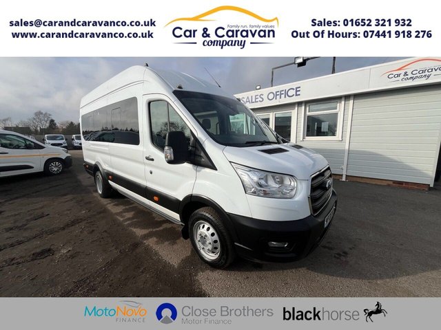 View our Ford Transit 2.0 460 EcoBlue Leader Minibus Double Cab 5dr Diesel Manual RWD L4 High Roof Euro 6 (s/s) (17 Seat, DRW) (130 ps)