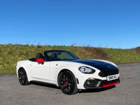 USED 2018 18 ABARTH 124 SPIDER 1.4 MultiAir Convertible 2dr Petrol Auto Euro 6 (170 ps) ANTI GLARE PACKAGE - 22,000 MILES - RED LEATHER - HEATED SEATS - TURINI WHITE - AUTOMATIC