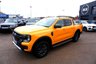 USED 2023 73 FORD RANGER 2.0 TD EcoBlue Wildtrak Pickup Double Cab 4dr Diesel Auto 4WD Euro 6 (s/s) (205 ps)-&pound;31000.00 Plus Vat-1 OWNER-VAT QUALIFYING-FINISHED IN CYBER ORANGE METALLIC-TRAILER TOW PREP PACK-POWER PACK 3-POWERED ROLLER SHUTTER-CLIMATE CONTROL-CRUISE CONTROL-MFSW-SATNAV-DAB RADIO-BLUETOOTH-SUPERB LOOKING FORD RANGER. 