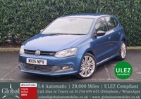 USED 2015 15 VOLKSWAGEN POLO 1.4 TSI BlueMotion Tech ACT BlueGT Hatchback 5dr Petrol DSG Euro 6 (s/s) (150 ps) ADAPTIVE CRUISE | 28,000 MILES