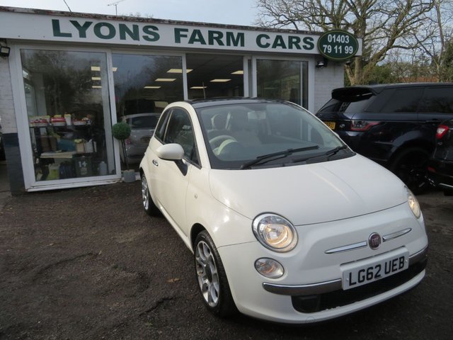 2012 62 Fiat 500 1.2 Lounge Hatchback 3dr Petrol Dualogic Euro 4 (69 bhp) Automatic