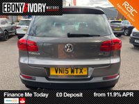 USED 2015 15 VOLKSWAGEN TIGUAN 2.0 TDI BlueMotion Tech Match SUV 5dr Diesel Manual 4WD Euro 5 (s/s) (177 ps) 2 OWNERS FROM NEW, FULL SERVICE HISTORY, 2 KEYS, BOOK PACK, FRESH SERVICE + 1YR MOT WITHIN THE SALE