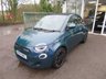 USED 2021 71 FIAT 500e C 42kWh La Prima Convertible 2dr Electric Automatic (118 ps) SAVE THOUSANDS with this convertible all electric automatic Fiat 500e C La Prima 117 BHP 42 kWh finished in Ocean Green with only 4,703 miles from new!