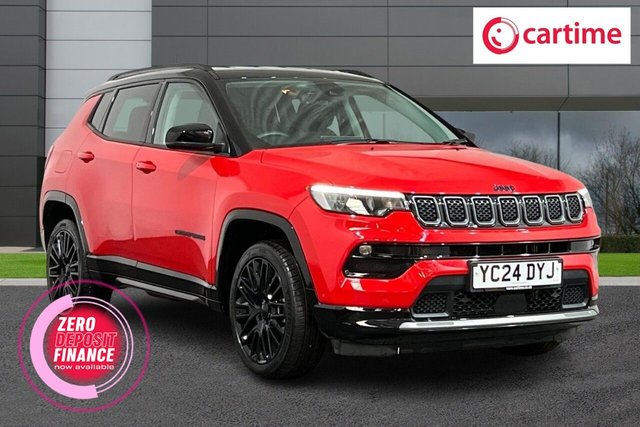View our Jeep Compass 1.3 GSE T4 11.4kWh S SUV 5dr Petrol Plug-in Hybrid Auto 4xe Euro 6 (s/s) (240 ps) 10in Touchscreen, Apple CarPlay/Android Auto, Leather Seats, Reverse Camera / Park Sensors, DAB / Bluetooth