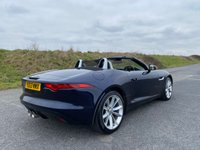 USED 2013 63 JAGUAR F-TYPE 3.0 V6 Convertible 2dr Petrol Auto Euro 5 (s/s) (340 ps) DARK SAPPHIRE BLUE METALLIC WITH A CREAM LEATHER INTERIOR - JUST 13,000 MILES FROM NEW - HEATED SEATS
