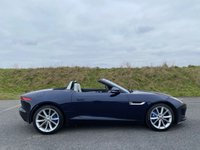 USED 2013 63 JAGUAR F-TYPE 3.0 V6 Convertible 2dr Petrol Auto Euro 5 (s/s) (340 ps) DARK SAPPHIRE BLUE METALLIC WITH A CREAM LEATHER INTERIOR - JUST 13,000 MILES FROM NEW - HEATED SEATS