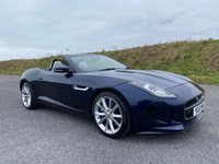 USED 2013 63 JAGUAR F-TYPE 3.0 V6 Convertible 2dr Petrol Auto Euro 5 (s/s) (340 ps) DARK SAPPHIRE BLUE METALLIC WITH A CREAM LEATHER INTERIOR - JUST 13,000 MILES FROM NEW - HEATED SEATS