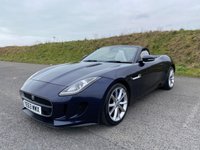 USED 2013 63 JAGUAR F-TYPE 3.0 V6 Convertible 2dr Petrol Auto Euro 5 (s/s) (340 ps) DARK SAPPHIRE BLUE METALLIC WITH A CREAM LEATHER INTERIOR - JUST 13,000 MILES FROM NEW - HEATED SEATS