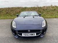 USED 2013 63 JAGUAR F-TYPE 3.0 V6 Convertible 2dr Petrol Auto Euro 5 (s/s) (340 ps) DARK SAPPHIRE BLUE METALLIC WITH A CREAM LEATHER INTERIOR - JUST 13,000 MILES FROM NEW - HEATED SEATS