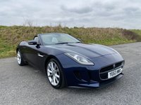 USED 2013 63 JAGUAR F-TYPE 3.0 V6 Convertible 2dr Petrol Auto Euro 5 (s/s) (340 ps) DARK SAPPHIRE BLUE METALLIC WITH A CREAM LEATHER INTERIOR - JUST 13,000 MILES FROM NEW - HEATED SEATS