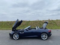 USED 2013 63 JAGUAR F-TYPE 3.0 V6 Convertible 2dr Petrol Auto Euro 5 (s/s) (340 ps) DARK SAPPHIRE BLUE METALLIC WITH A CREAM LEATHER INTERIOR - JUST 13,000 MILES FROM NEW - HEATED SEATS