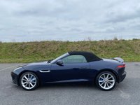 USED 2013 63 JAGUAR F-TYPE 3.0 V6 Convertible 2dr Petrol Auto Euro 5 (s/s) (340 ps) DARK SAPPHIRE BLUE METALLIC WITH A CREAM LEATHER INTERIOR - JUST 13,000 MILES FROM NEW - HEATED SEATS