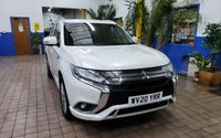 USED 2020 20 MITSUBISHI OUTLANDER 2.4h TwinMotor 13.8kWh Dynamic SUV 5dr Petrol Plug-in Hybrid CVT 4WD Euro 6 (s/s) (224 ps) 4WD APP SAT NAV HEATED LEATHER SEATS CRUISE CONTROL REAR VIEW CAMERA 1 OWNER EXCELLENT SERVICE HISTORY WARRANTY