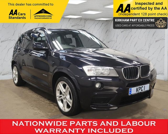 2013 62 BMW X3 2.0 20d M Sport SUV 5dr Diesel Auto xDrive Euro 5 (s/s) (184 ps) ***DRIVE AWAY TODAY*** NATIONWIDE PARTS & LABOUR WARRANTY INCLUDED + 12 MONTHS AA BREAKDOWN FREE