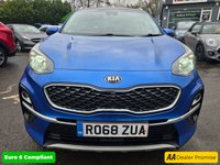 USED 2018 68 KIA SPORTAGE 1.6 CRDi 4 SUV 5DR Blue, 69,000 miles, 3 owners, full service history, ULEZ Euro 6 diesel, auto gearbox, leather interior, Sat Nav, panoramic sunroof APPROVED CARS AND FINANCE ARE PLEASED TO OFFER THIS KIA SPORTAGE 1.6 CRDi 4 SUV 5DR IN BLUE WITH 69,000 MILES AND A FULL SERVICE HISTORY, 3 OWNERS FROM NEW, ULEZ COMPLIANT EURO 6 DIESEL ENGINE WITH A GREAT SPEC SUCH AS A FULLY AUTOMATIC GEARBOX, FULL LEATHER INTERIOR, SAT NAV, PANORAMIC SUNROOF, 19 INCH ALLOY WHEELS, 360 DEGREE CAMERA, JBL 8 SPEAKERS, 8 INCH TOUCHSCREEN DISPLAY, APPLE CARPLAY AND ANDROID AUTO, AUTOMATIC HEADLIGHT, BLUETOOTH CONNECTIVITY, CRUISE CONTROL, DAB RADIO, HEATED FRONT A