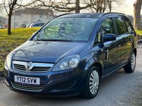 USED 2012 12 VAUXHALL ZAFIRA 1.7 CDTi ecoFLEX Exclusiv MPV 5dr Diesel Manual Euro 5 (SNav) (110 ps) 