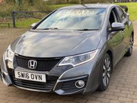 USED 2016 16 HONDA CIVIC 1.4 i-VTEC SE Plus (Navi) Hatchback 5dr Petrol Manual Euro 6 (s/s) (100 ps) * SATNAV *   REVERSE CAMERA