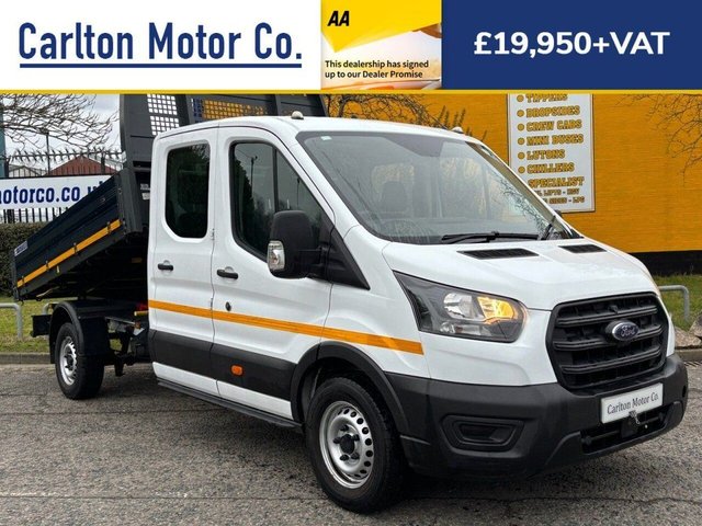 2021 71 Ford Transit 2.0 350 Eco Blue Leader Tipper Double Cab L3 Euro 6 (s/s) (One-Stop) (130 ps)