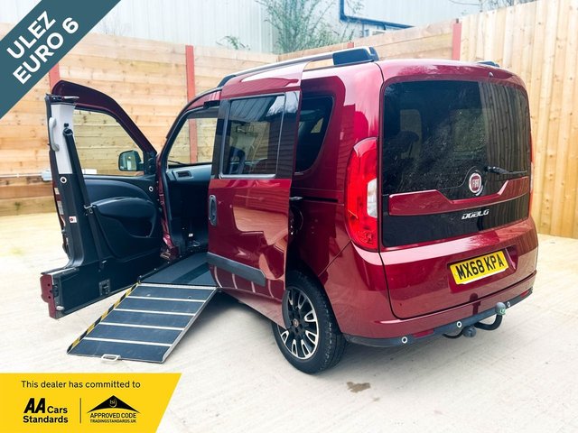 View our Fiat Doblo Passenger Up Front 4 Seat Wheelchair Accessible Disabled Access Vehicle WAV
