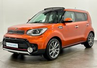USED 2018 18 KIA SOUL 1.6 T-GDi Sport SUV 5dr Petrol DCT Euro 6 (201 bhp) Automatic Super Low Mileage 18227 Miles SUV 1.6 Petrol , Panoramic Glass Roof, Privacy Glass , Navigation , Part Leather ,  Striking Metallic Wild Orange