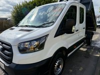 USED 2021 71 FORD TRANSIT 2.0 350 EcoBlue Leader Tipper Double Cab L3 Euro 6 (s/s) (1-Stop) (130 ps) LOW MILEAGE / LIGHT  USE