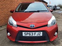 USED 2013 63 TOYOTA YARIS 1.5 VVT-h T Spirit Hatchback 5dr Petrol Hybrid CVT Euro 5 (101 ps) SAT NAV - REAR CAMERA - 1 OWNER - HYBRID - &pound;0 ROAD TAX